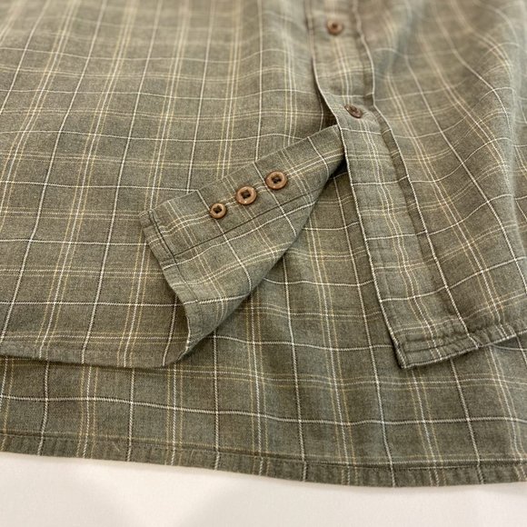 Oscar de la Renta Men Green Plaid Long Sleeve Shirt US XXL - Picture 6 of 8